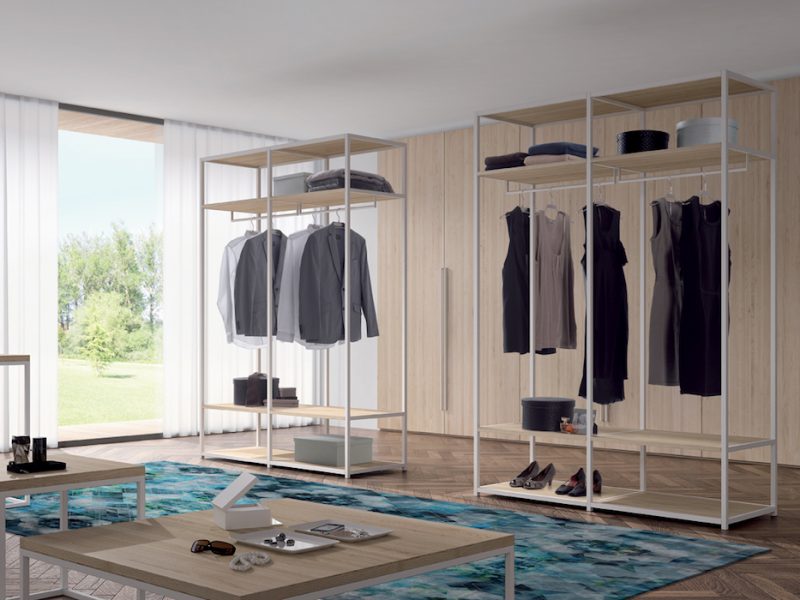 3.2.12 Módulos de vestidor a medida con estructura de aluminio y madera en isla copia 800x600 - Vestidores de dise&ntilde;o