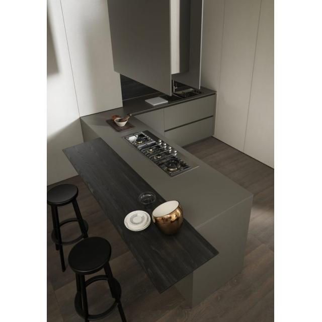 Barra volada en alveolar de aluminio chapado en madera 1 640x640 - Mesas y barras de cocina modernas