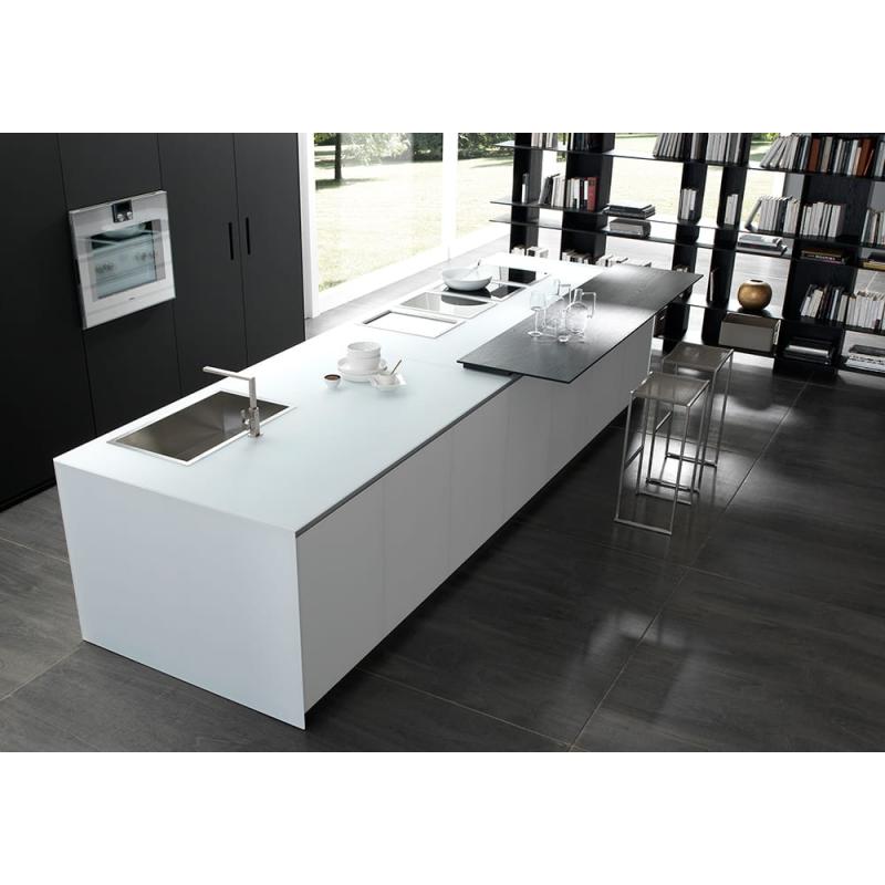 1.1.4 Cocina Blade en vidrio blanco mate y Fenix negro 800x450 - MODULNOVA BLADE