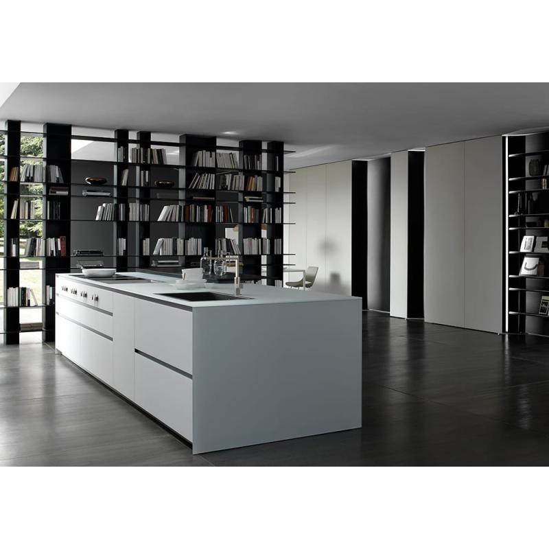 1.1.40 Cocina Blade en vidrio blanco mate y Fenix gris 800x450 - MODULNOVA BLADE