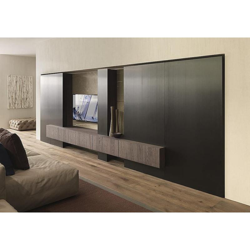 Salon Blade en metal y madera 800x450 - Muebles para TV de dise&ntilde;o