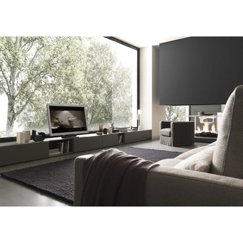 Salon con modulos bajos More en resina cemento 800x450 - Muebles para TV de dise&ntilde;o
