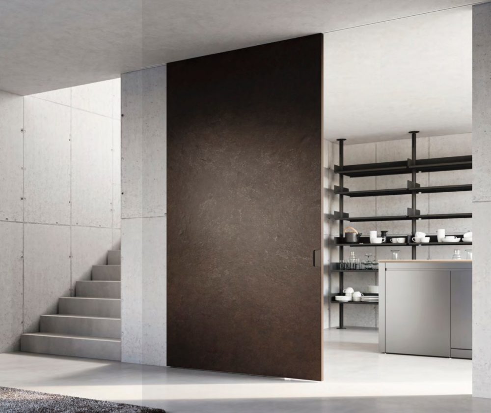 ADL panel corredero Materika acabado acero corten