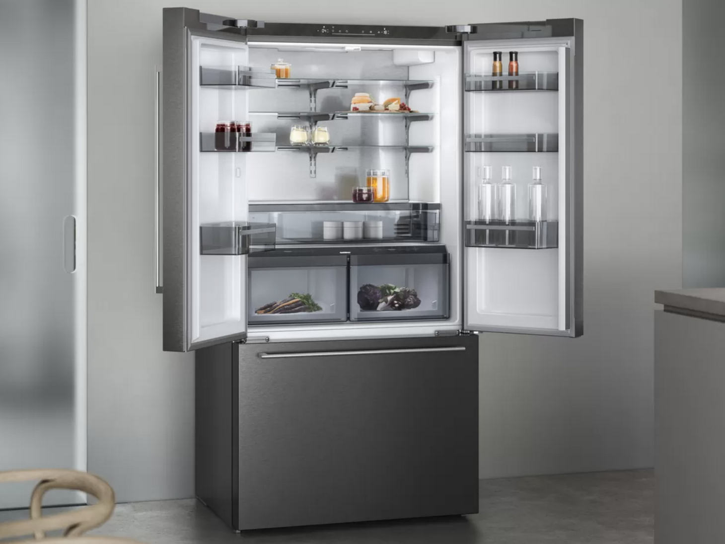 ok200 Series RY295350 - GAGGENAU Serie 200 Frigor&iacute;fico Americano Black Inox RY295350