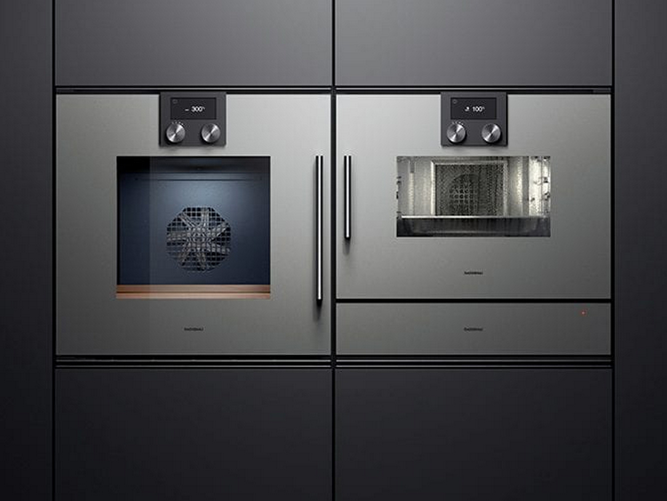 okMCSA01715242 BOP251 BSP250 WSP221 6 PSHP def - GAGGENAU Serie 200 Horno puerta en cristal metalic BOP211112 Horno compacto funci&oacute;n vapor en cristal metalic BSP250111 Caj&oacute;n envasado al vac&iacute;o en cristal metallic DVP221110